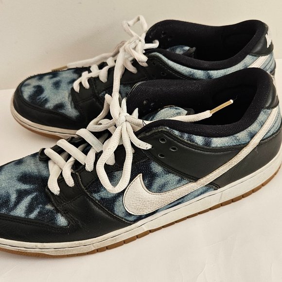 Nike SB Dunk Low Premium Shoes Men’s Size 13 Black/Denim Camo Fast Times 2015 main image 9